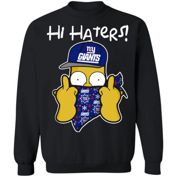 Hi Hater The Simpsons Christmas Gangster New York Giants Shirt