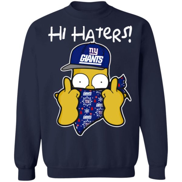 Hi Hater The Simpsons Christmas Gangster New York Giants Shirt