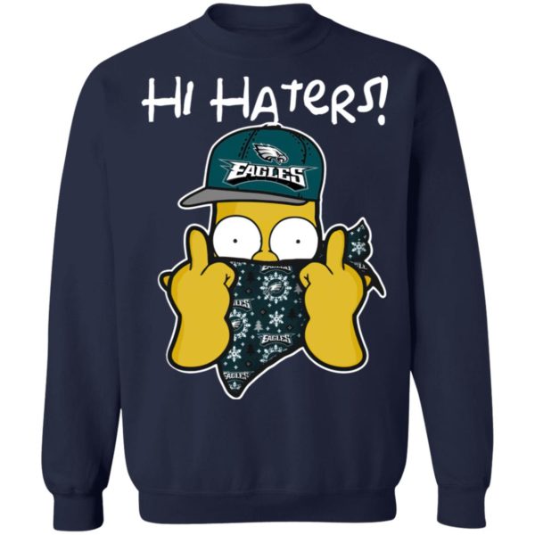 Hi Hater The Simpsons Christmas Gangster Philadelphia Eagles Shirt