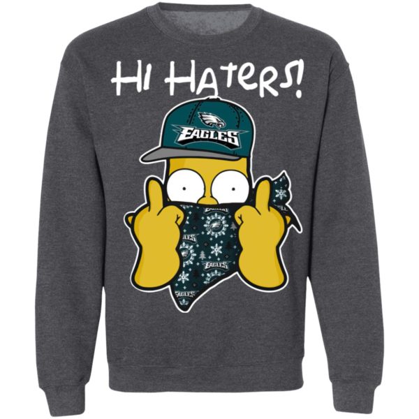 Hi Hater The Simpsons Christmas Gangster Philadelphia Eagles Shirt