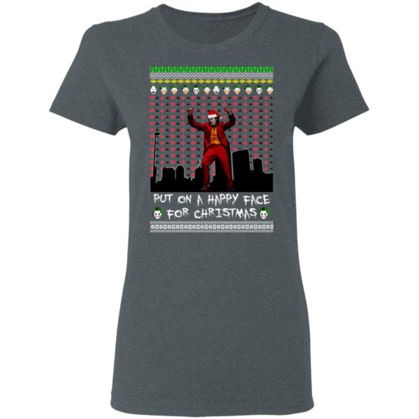 Joker Put On A Happy Face For Ugly Christmas Sweatshirt