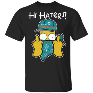 Hi Hater The Simpsons Christmas Gangster Miami Dolphins Shirt