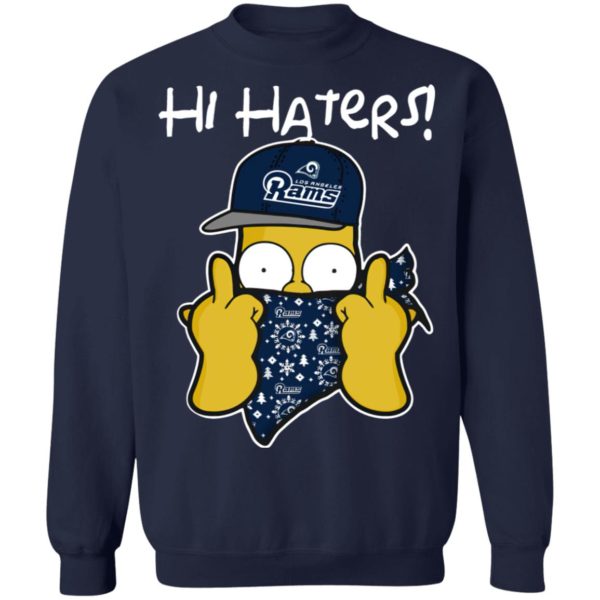 Hi Hater The Simpsons Christmas Gangster Los Angeles Rams Shirt