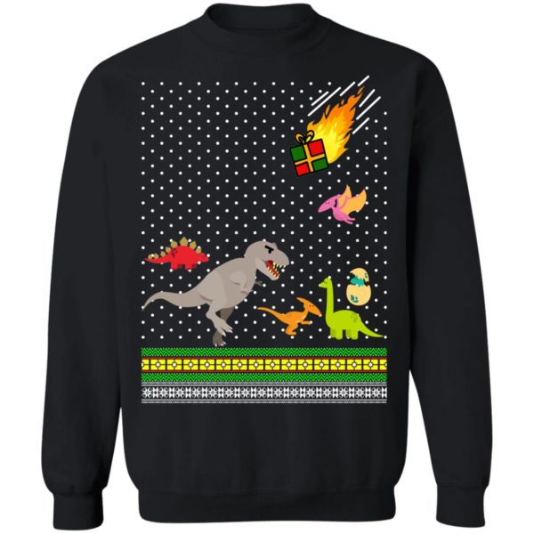 Dino T-rex Tyrannosaurus Ugly Christmas Sweatshirt