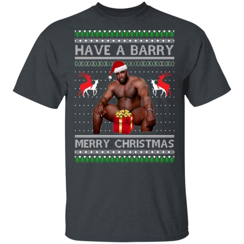 Have A Barry Merry Christmas Funny Barry Wood Ugly Christmas Sweatshirt