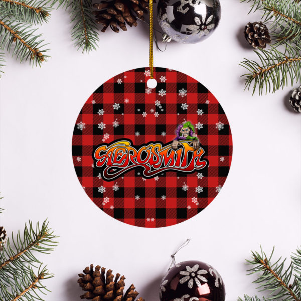 Aerosmith Merry Christmas Circle Ornament