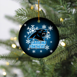 Carolina Panthers Christmas Merry Christmas Circle Ornament