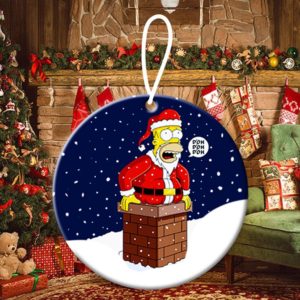 Santa Homer Simpson Christmas Ornaments Funny Holiday Gift (2)