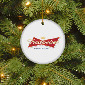 Budweiser Merry Christmas Circle Ornament