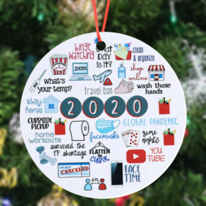 2020 The Year Of Global Pandemic Funny Quarantine Christmas Ornament