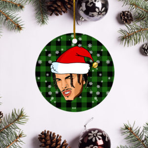 Rauw Alejandro Merry Christmas Circle Ornament