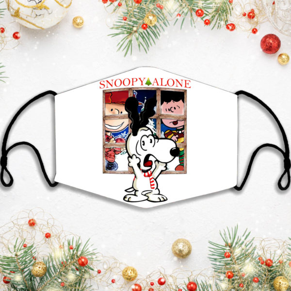 Snoopy And Home Alone Snoopy Alone Face Mask
