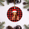 Lady Gaga Merry Christmas Circle Ornament