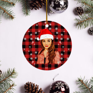 Kendall Vertes Merry Christmas Circle Ornament