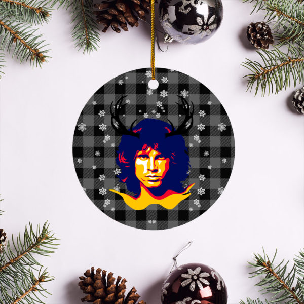 Jim Morrison Merry Christmas Circle Ornament