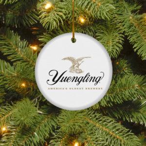 Yuengling Lager Merry Christmas Circle Ornament
