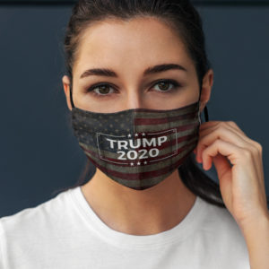 Donald Trump 2020 Riveted Metal American Flag Face Mask