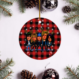 Guns N_ Roses Merry Christmas Circle Ornament