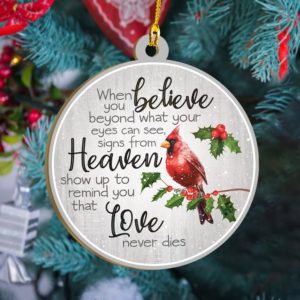 When you believe Cardinal Christmas Ornament