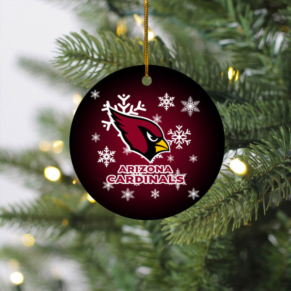 Arizona Cardinals Merry Christmas Circle Ornament