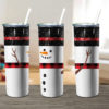 Snowman Christmas Buffalo Plaid Skinny Tumbler