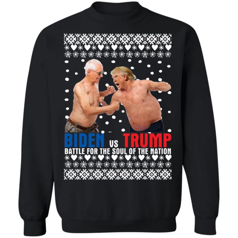 Biden vs Trump Battle For The Soul Of The Nation 3D Ugly Christmas Sweater