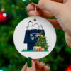 New Orleans Saints Snoopy Christmas Circle Ornament