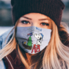 Snoopy and Woodstock Merry Atlanta United FC Christmas face mask