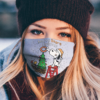 Snoopy and Woodstock Merry Colorado Avalanche Christmas face mask