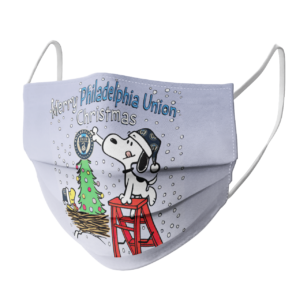 Snoopy and Woodstock Merry Philadelphia Union Christmas face mask