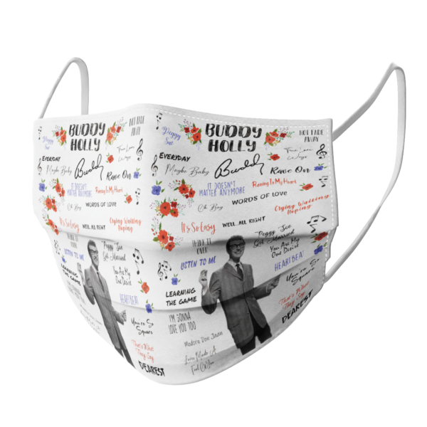 Buddy Holly face mask