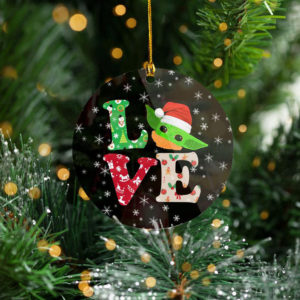 2020 Love Baby Yoda Tree Decoration Christmas Ornament
