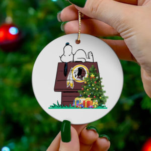 Washington Redskins Snoopy Christmas Circle Ornament