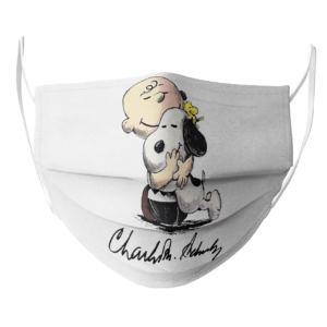 The Peanuts Snoopy Hug Charlie Brown And Woodstock Signature face mask