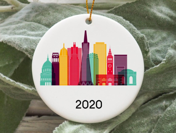 San Francisco City 2020 Christmas Tree Ornament