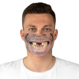 Toothless funny mens face mask
