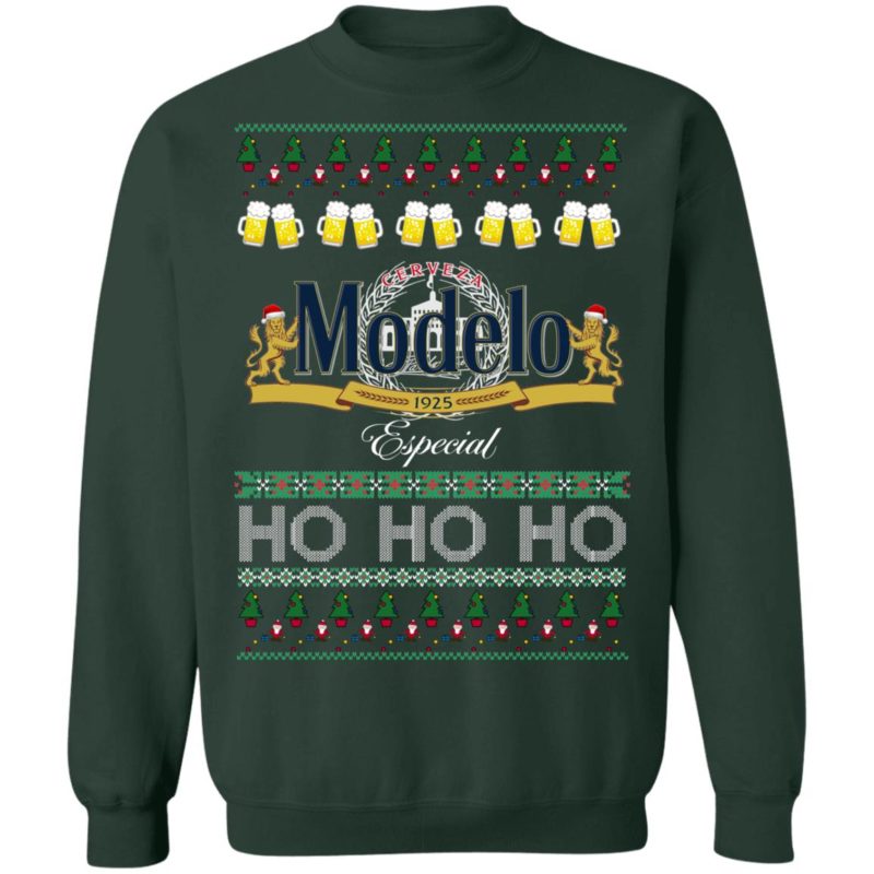 Cerveza Modelo Especial Beer Ho Ho Ho Ugly Christmas Sweater