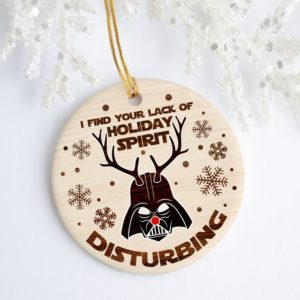 Darth Reindeer I Find Your Lack of Holiday Spirit Disturbing Tree Decoration Christmas Ornament