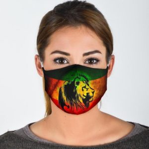 Jamaica Rastafari Rasta Flag Rasta Colors Lion Face Mask