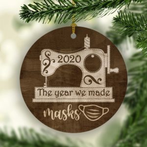 2020 the Year We Made Masks Decorative Christmas Tree Ornament