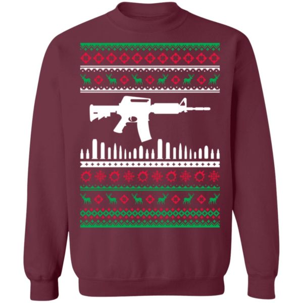 AR15 Machine Gun Ugly Christmas Sweater