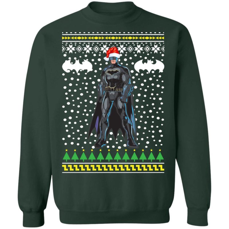 Batman Santa Hat Ugly Christmas Sweater