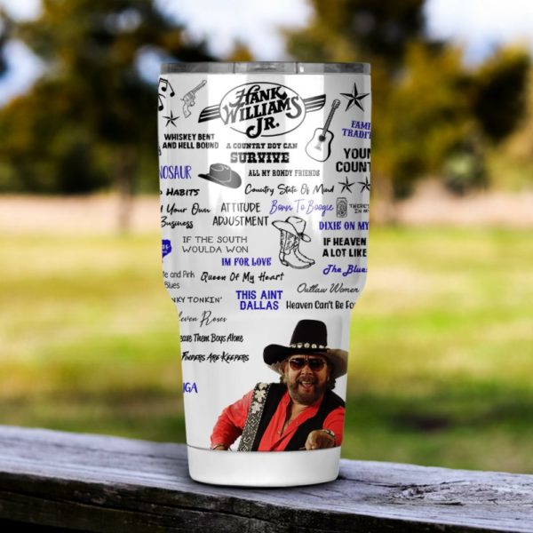 Hank Williams Jr Tumbler 20oz 30oz