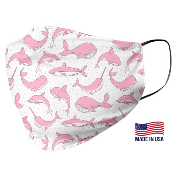 Pink Fishes Pattern Face Mask