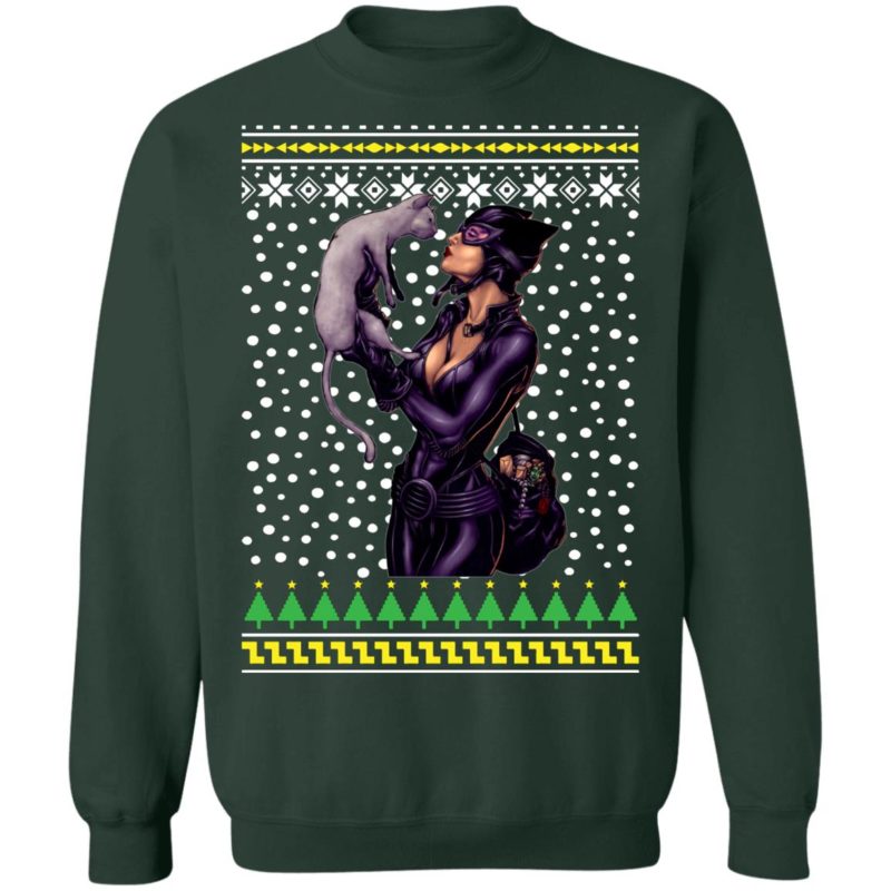 Catwoman and Cat Ugly Christmas Sweater