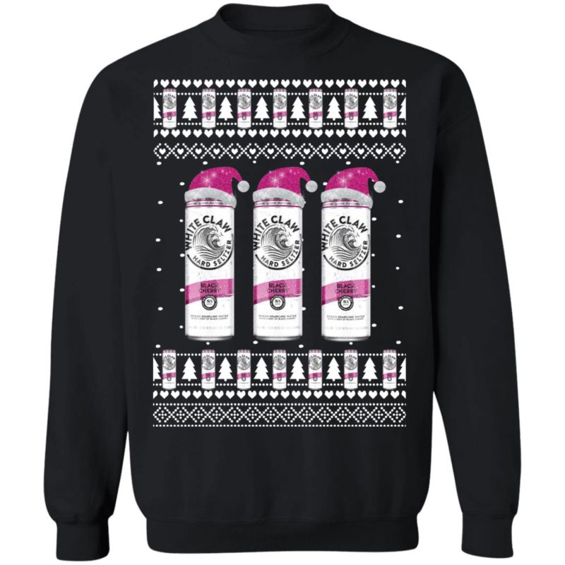 Black Cherry White Claw Hard Seltzer Ugly Christmas Sweater