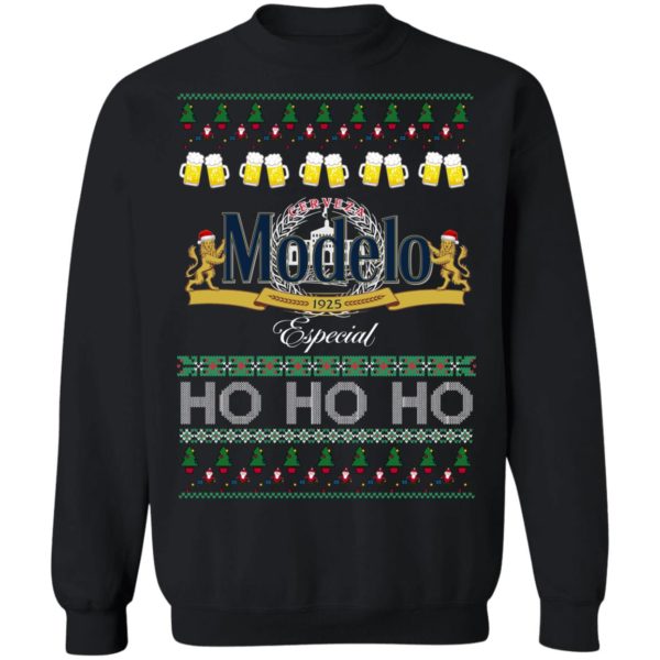 Cerveza Modelo Especial Beer Ho Ho Ho Ugly Christmas Sweater