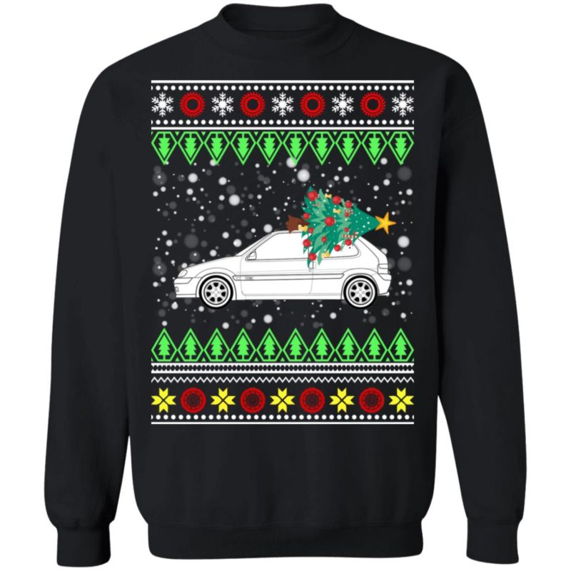 Citroen Saxo VTS Classic Car Ugly Christmas Sweater