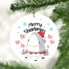 Santa Sloth Riding Llama Reindeer Decorative Christmas Tree Ornament