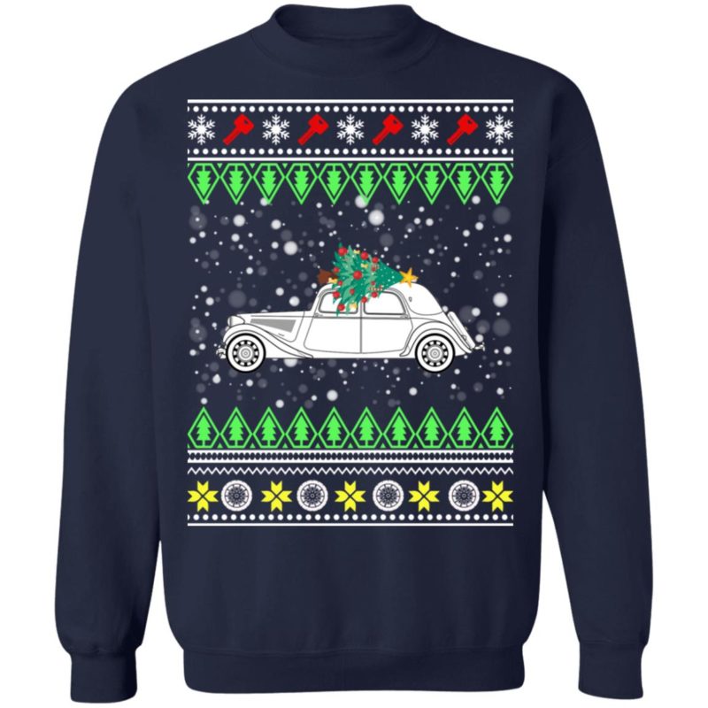 Citroen Traction Avant Classic Car Ugly Christmas Sweater